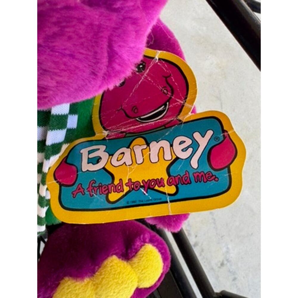Barney Vintage 1990s Plush with Warehouse Inventory Tag-NWT - Picture 2 of 7